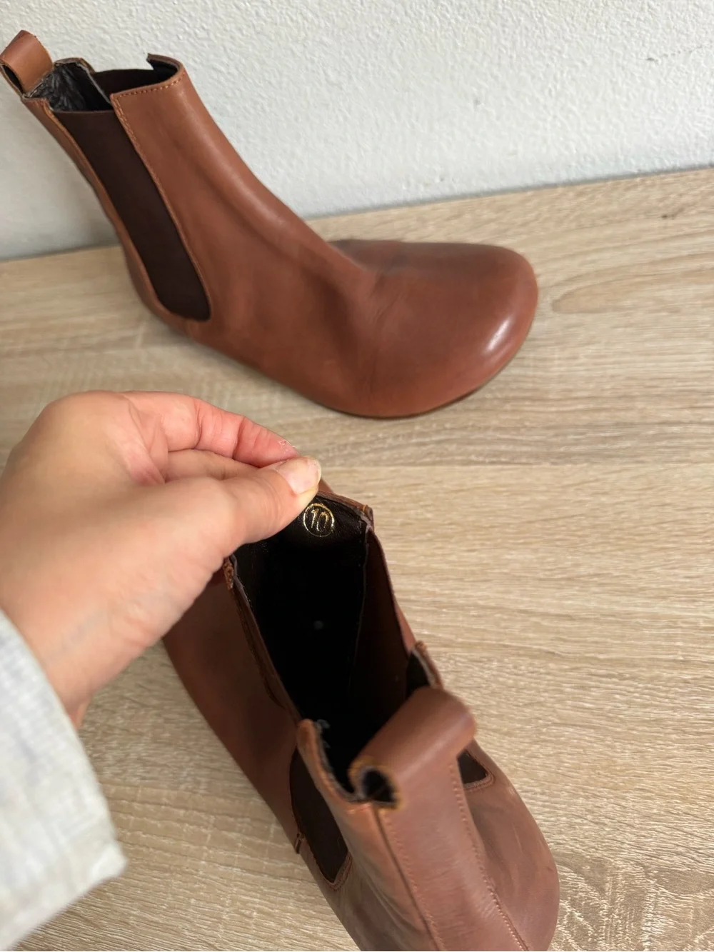 FeetSutra brown Leather Barefoot Chelsea Boots men’s Sz 10